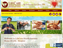 Tablet Screenshot of lifecarehealthservices.net
